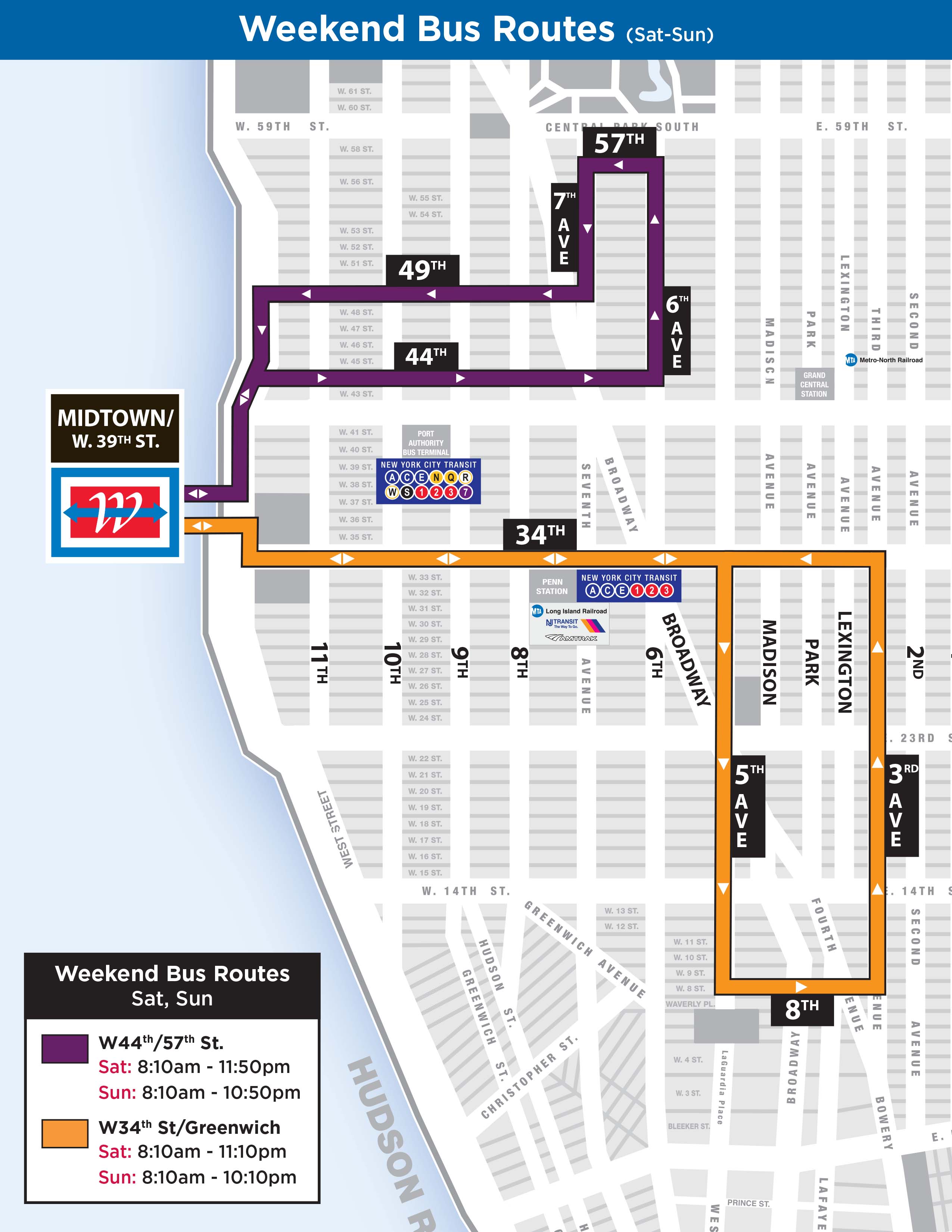 Weekend Service to Midtown & Downtown