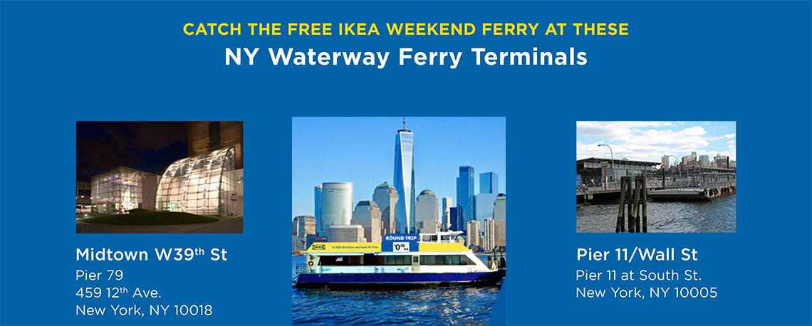 Ikea Free Weekend Ferry Service Restarts March 19 - Bus From Wall Nj To Nyc