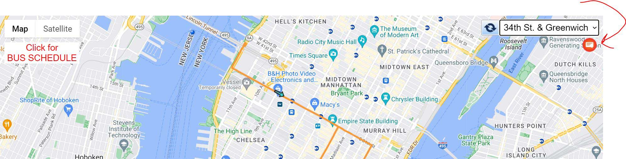 Bus Locator Alert Icon Banner