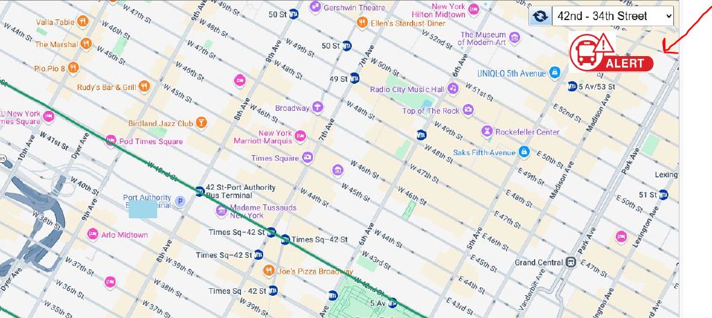 Bus Locator Alert Icon Banner