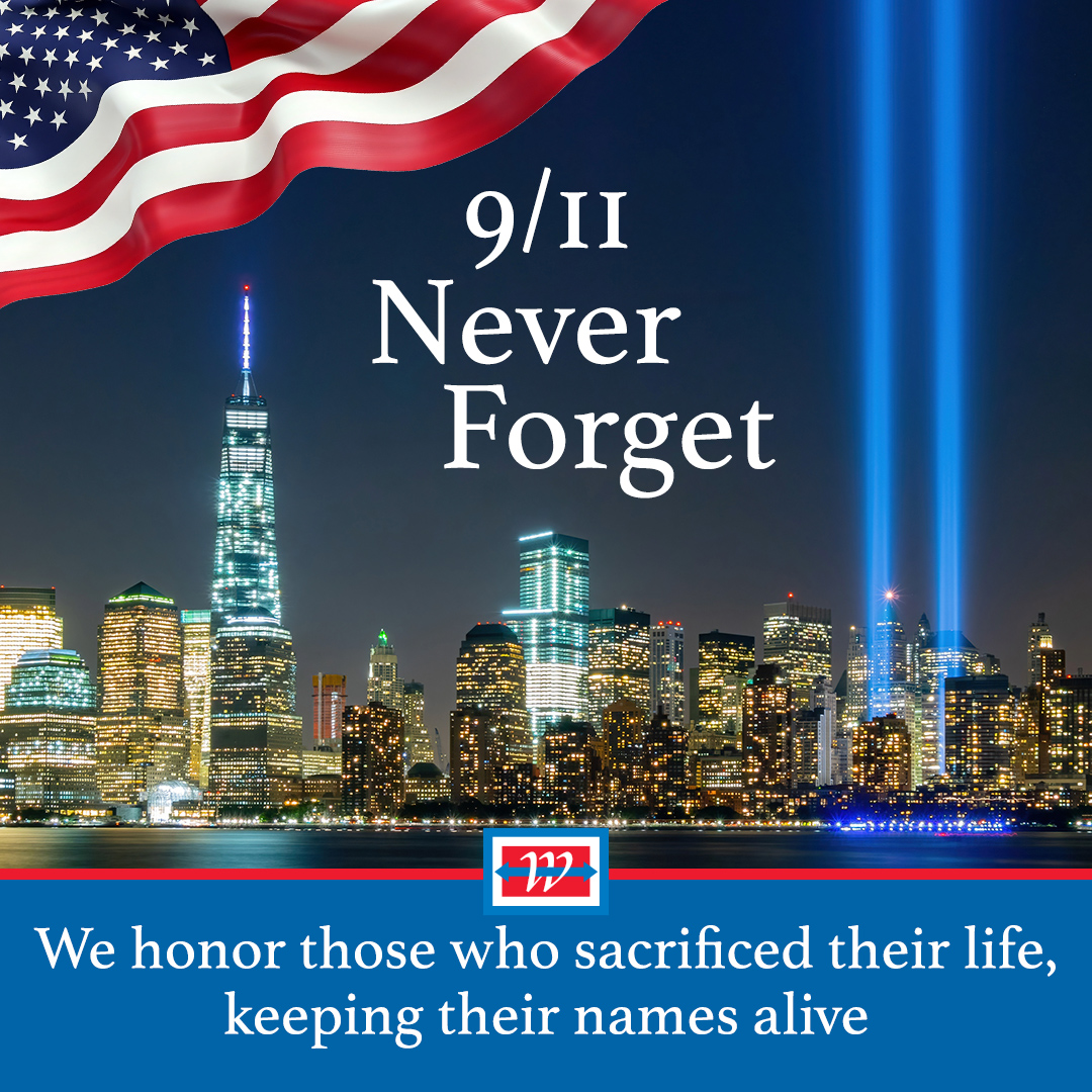 9/11 Never Forget tribute lights over NYC