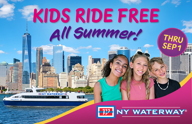 Kids Ride Free For The Summer Banner