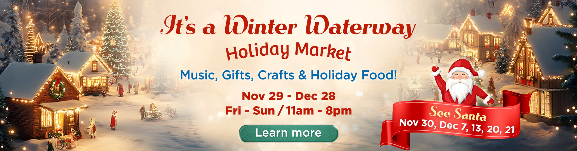 Winter Waterway Holiday Market Banner