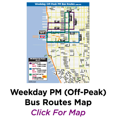Weekday PM Off-Peak Bus Routes Map