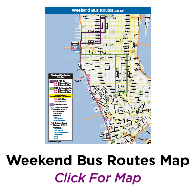 Weekend Bus Routes Map